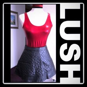 LUSH Quilted A Line Pleather Skirt